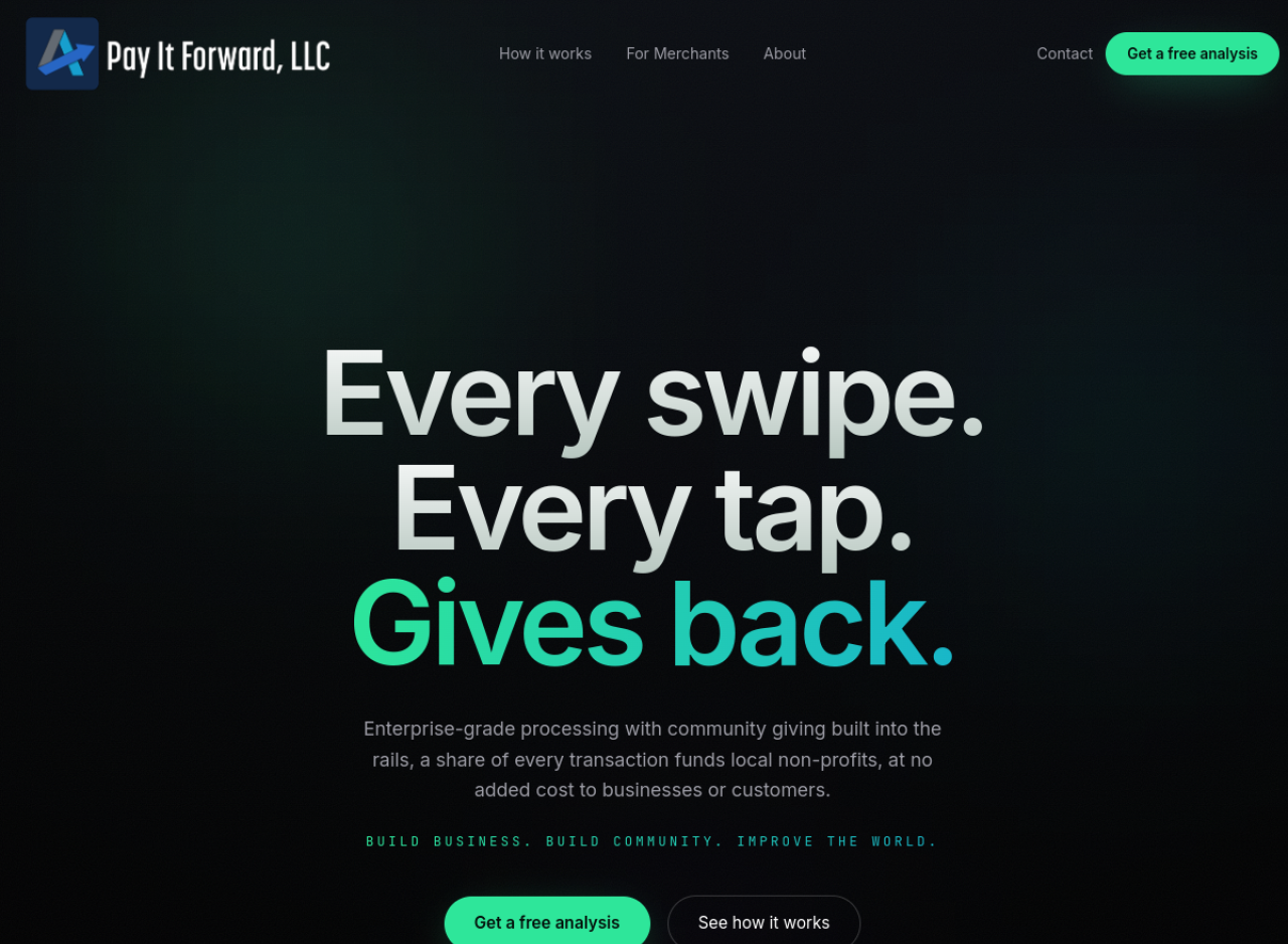 Pay It Forward, website by Nathan Himes